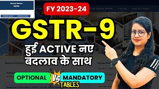 GSTR9 FY 202324 filing and Optional Vs Mandatory Tables [upl. by Ytsirc]