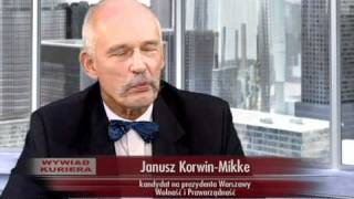 Janusz KorwinMikke  Telewizyjny Kurier Warszawski [upl. by Nolyaw896]