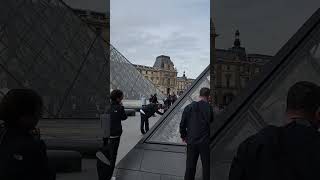 Outside Louvre museum Paris while waiting to explore inside [upl. by Daza9]