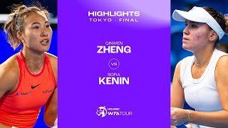 Zheng Qinwen vs Sofia Kenin  2024 Tokyo Final  WTA Match Highlights [upl. by Noloc40]