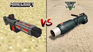 MINECRAFT LASER GUN VS GTA 5 LASER GUN  WHICH IS BEST [upl. by Yrod]