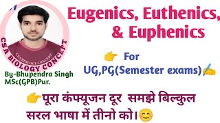 Eugenics Euthenics and Euphenics By Bhupendra Singh MScGenetics and plant breeding [upl. by Goldina959]