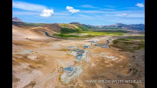 Thermal Area Namaskard of Iceland  Islands Thermalgebiet Namaskard [upl. by Emoreg]