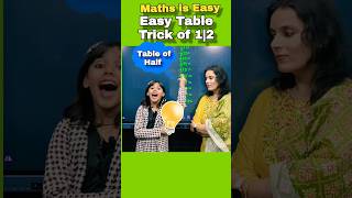 Easy Table Trick 🔥  Table of Half vedicmaths shorts trending viral maths ytshort [upl. by Ennovaj]