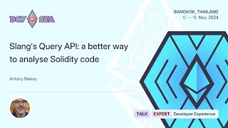 Slang’s Query API a better way to analyse Solidity code [upl. by Nol]