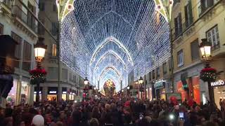 Alumbrado navideño Calle Larios Málaga 2017  2018 [upl. by Koosis188]