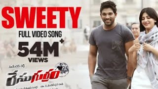 sweety sweety video song RACE GURRAM Allu ArjunShruti Hassan s sThaman [upl. by Fredel]