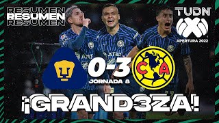 Resumen y goles  Pumas 03 América  Liga Mx Apertura 22 J8  TUDN [upl. by Brit]