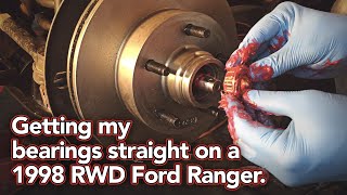 Replacing front brakes rotors and wheel bearings  Ford Ranger  19982012  RWD [upl. by Teryl]