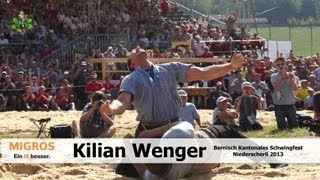 Wenger Kilian am Bernisch Kantonalen Schwingfest in Niederscherli 2013 [upl. by Eatnahs]