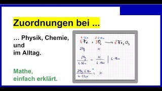 Zuordnungen bei alltäglichen Rechnungen Physik Chemie Teil 1 [upl. by Blumenthal]