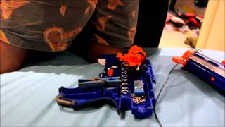 Nerf Retaliator SemiAutomatic Mod Tutorial HD [upl. by Erreipnaej]