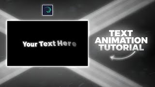 TEXT ANIMATION \  alight motion tutorial  Part 1 [upl. by Artimed]