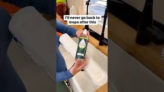 Use a disposable pad to clean floors pad floors kitchen cleaningtips funnyvideos tricks [upl. by Meijer403]