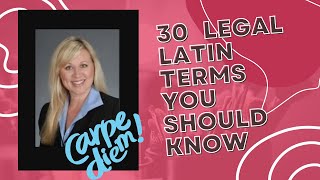 30 Latin Legal Terms Everyone Needs to Know [upl. by Evvie205]