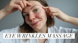 Week of Massages Day 5 Eye Wrinkles DePuffing Massage [upl. by Assitruc]