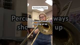 Percussion always showing us up percussion trombone banddirector band vibraslap wompwomp [upl. by Yarod]