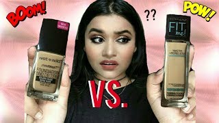 Wet n Wild Photofocus VS Maybelline Fit me Foundation ReviewComparison [upl. by Segal]