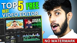 Top 5 Best FREE 🔥 Video Editing Softwares ⚡ 2024 Basic to Advance For YouTube Videos  PC amp LAPTOP [upl. by Bak]