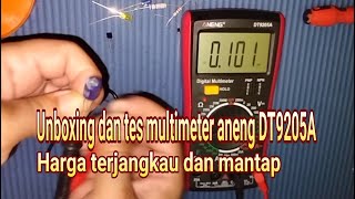 Unboxing dan tes multimeter aneng DT9205A harga terjangkau yang mantap [upl. by Eelirol]