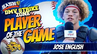 DMV Strike Zone Interviews Catcher Jose David English [upl. by Cecelia]