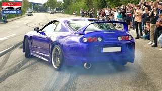 Modified Cars leaving Car Show  800HP Skyline TopSecret Supra GT500 AE86 R32 Pandem [upl. by Riddle481]