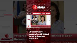 VP Sara Duterte personal na binisita si exVP Robredo sa Naga City [upl. by Sayette]