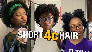 7 NATURAL HAIRSTYLES For Short to Medium Length Natural Hair 4B4C Hair [upl. by Kilk]