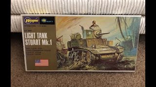 Hasegawa 1 72nd Scale M3A 1 Stuart Light Tank Built Progress Video [upl. by Oilime224]