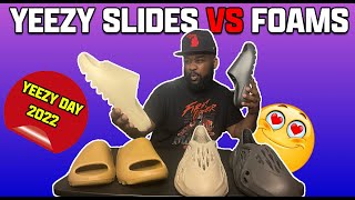 Yeezy Slides VS Foam Runners  Sizing Tips Which Yeezys To Go For On Yeezy Day 2022 [upl. by Amabelle573]