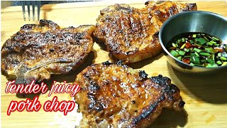 Pork chops how to make tender juicy pork chopsPORK BBQ MARINADE RECIPE [upl. by Naves]