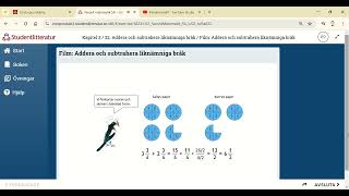 22 Addition och subtraktion med liknämniga bråk [upl. by Ardnwahsal730]