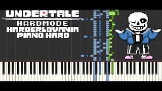 Harderlovania from Undertale Hard mode  Hard mode Piano Tutorial Midi visualizer [upl. by Veda951]