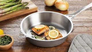 nöni SOLIDTEKNICS Stainless Steel Sauteuse Pan  The Grommet [upl. by Esilegna926]