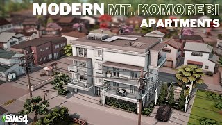 Modern Apartments in Mt Komorebi  NoCC  Stop Motion Build  The Sims 4 For Rent [upl. by Araek326]