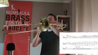 DEUX ARABESQUES by CLAUDE DEBUSSY for SOLO TROMBONE arrangement in the description ⏬ [upl. by Bryana]