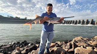 2024 SD paddlefish fishing [upl. by Anaujait]