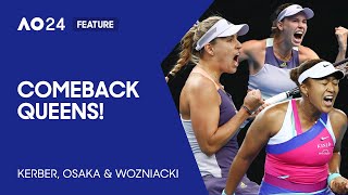 Comeback Queens  Kerber Osaka amp Wozniacki  Champions Return to Australian Open 2024 [upl. by Eatnuahc]