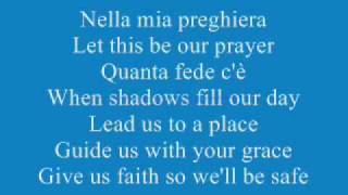 Celine Dion ft Andrea Bocelli The Prayer Lyrics [upl. by Daryle]