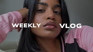 WEEKLY VLOG HomeGoods shopping closet organizing  makeup chit chat [upl. by Eupheemia]