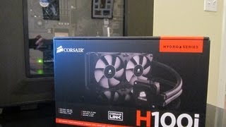 Corsair H100i UnboxingInstall [upl. by Enneiviv]