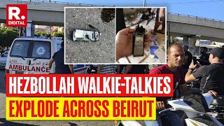 BREAKING Walkie Talkies Used By Hezbollahs Explode Across Beirut 3 Dead [upl. by Rubi205]