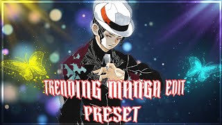 Trending Manga Edit Preset  Alight Motion part 10 [upl. by Docila]