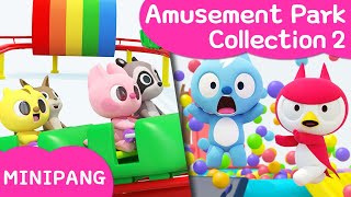 Learn colors with MINIPANG  🎡 Amusement Park Collection2  MINIPANG TV 3D Play [upl. by Solokin]