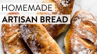 Homemade Artisan Bread With or Without Dutch Oven  Sallys Baking Recipes [upl. by Arag]