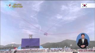 제65주년 국군의날 행사11블랙이글 에어쇼Black Eagle Air Show KOREA ARMY HD [upl. by Elleneg]