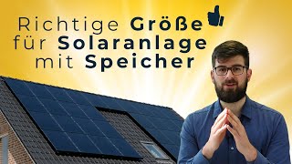 Die richtige Größe für deine Solaranlage mit Stromspeicher  Eigenverbrauch 100 Autarkie 70 Regel [upl. by Giamo]