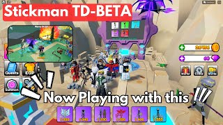 Play with 4 Star Unit to play in Medium Mode Stickman TD BETA [upl. by Yrocaj]