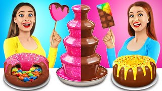 Chocolate Fountain Fondue Challenge  Funny Chocolate Food Situations by RATATA [upl. by Eednar]