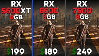 RX 5600 XT vs RX 6600 vs RX 7600  Tested in 15 games [upl. by Shorter]